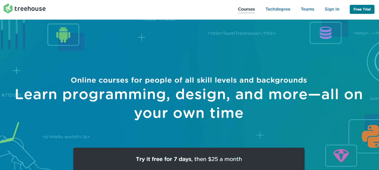 Online Learning Platforms/ Treehouse review: The Technology E-learning Platform