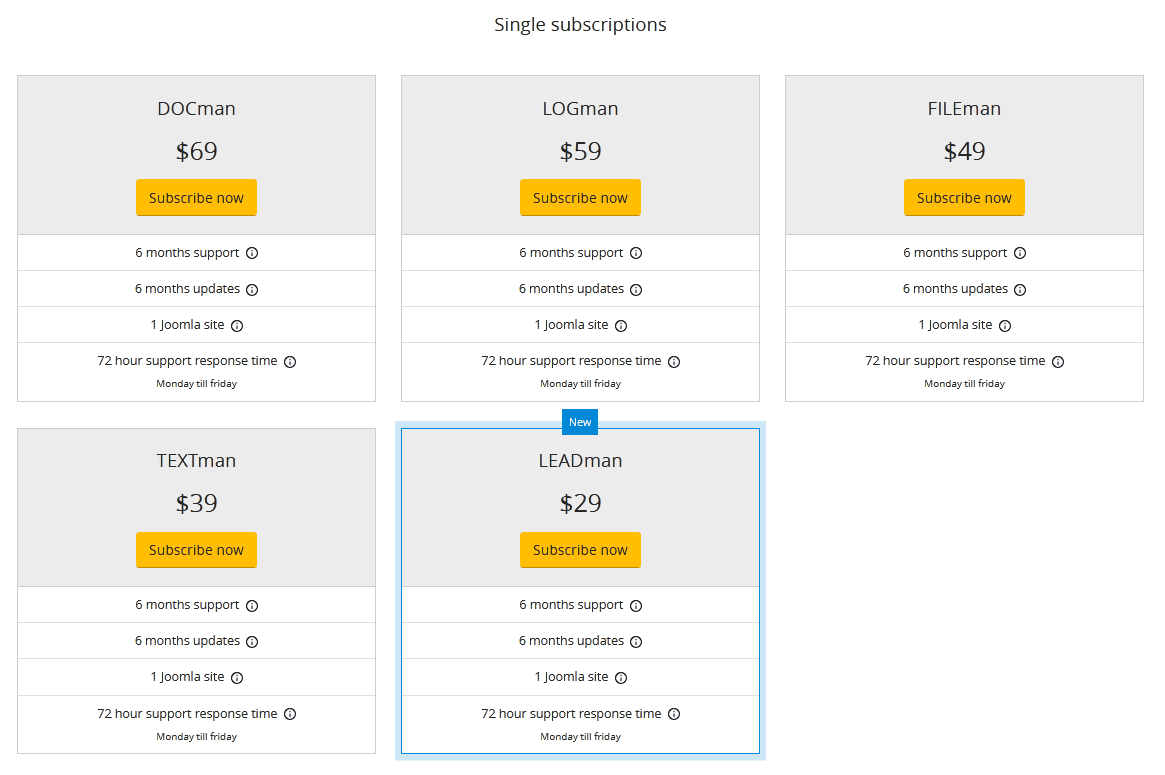 Joomla pricing 2 CMS & Website Builders/ Joomla pricing plans 2: The Free Content Management System