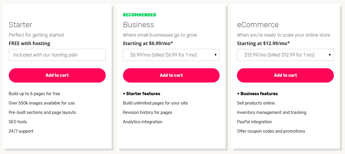 iPage pricing CMS & Website Builders/ iPage pricing plans: All-In-One Cheap Web Pages Builder