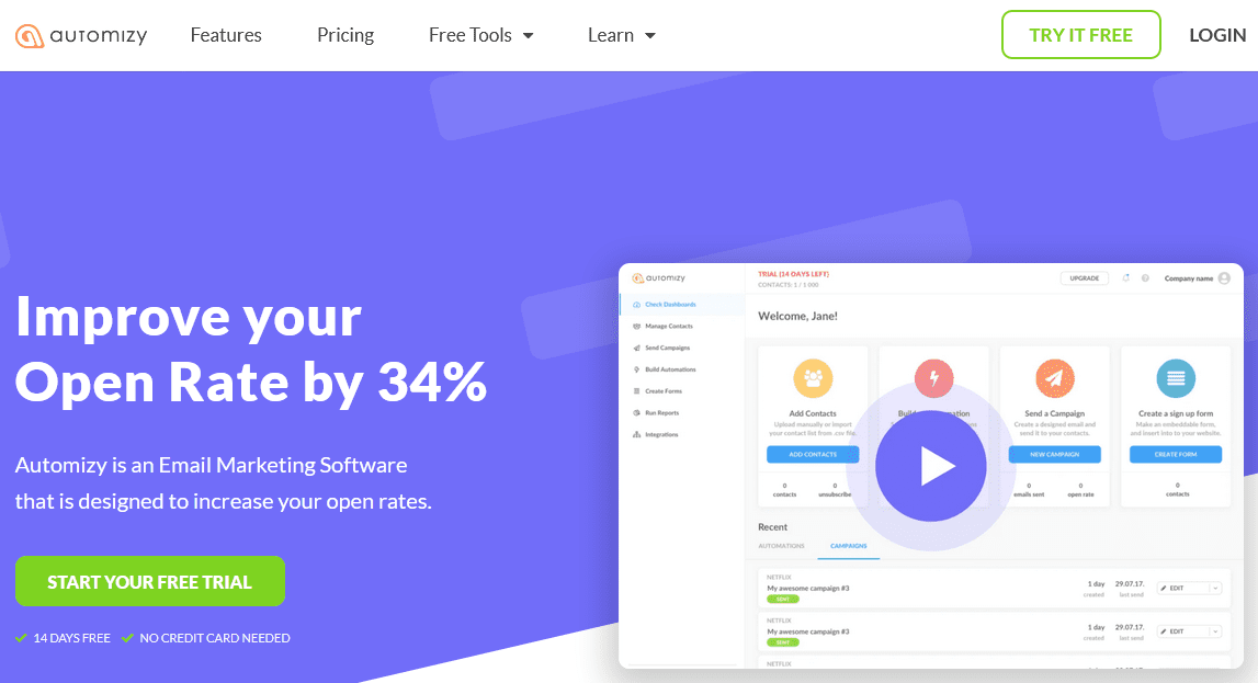Email Marketing​ Services/ Automizy review: ​The ​​Email Marketing Automation Software