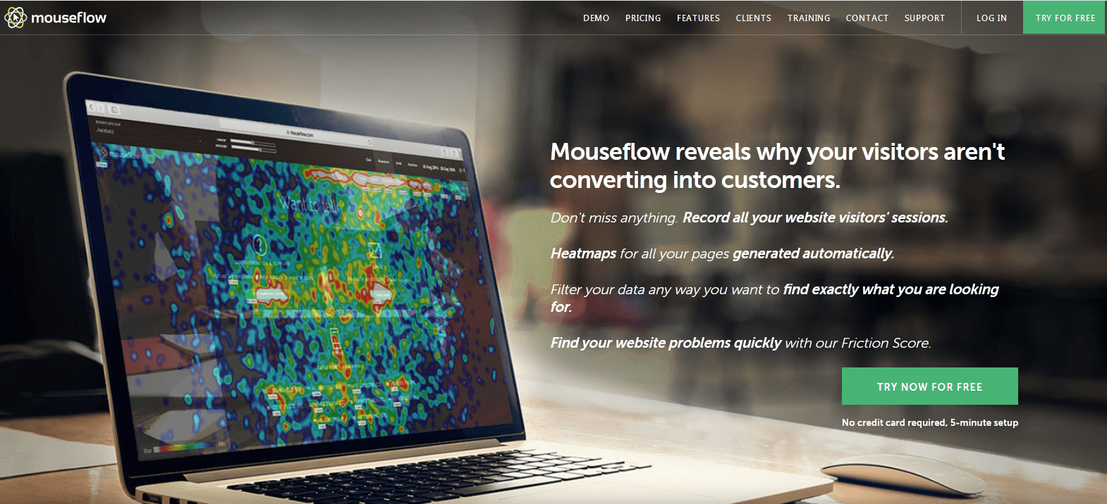Mouseflow features Heatmap Software/ Mouseflow features