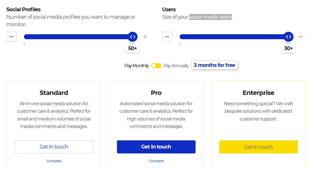 Social Media Management Tools/ Napoleoncat pricing plans