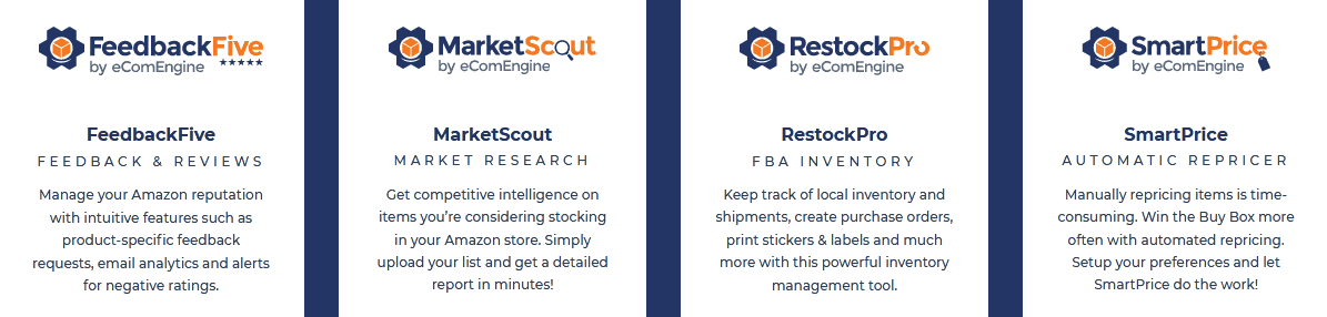 E-Commerce Shipping Solutions/ MarketScout by eComEngine pricing plans: ​The ​​​​​FBA intelligence for amazon sellers