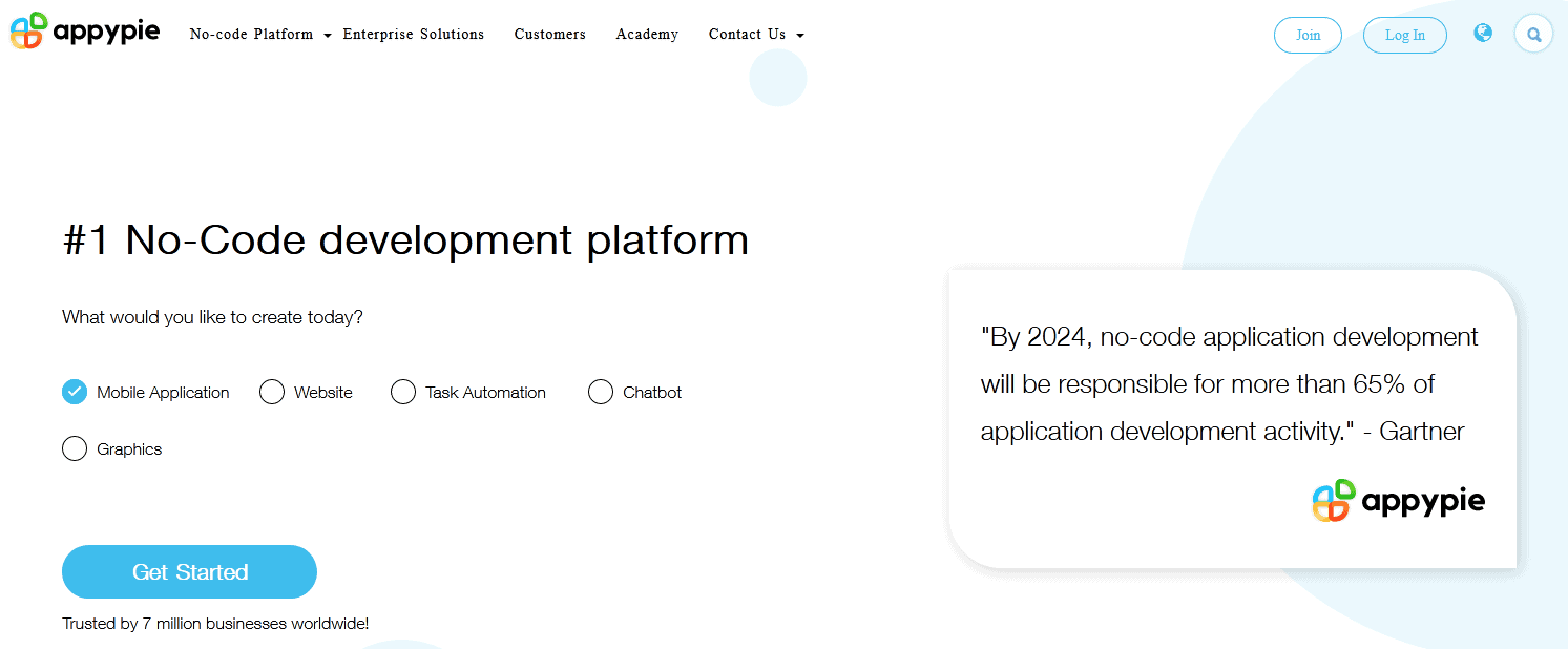 Appy Pie OVERVIEW Mobile App Development Tools/ Appy Pie BENEFITS AND FEATURES