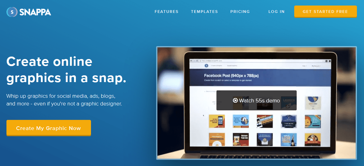 Online Graphic Design Tools/ Snappa  features