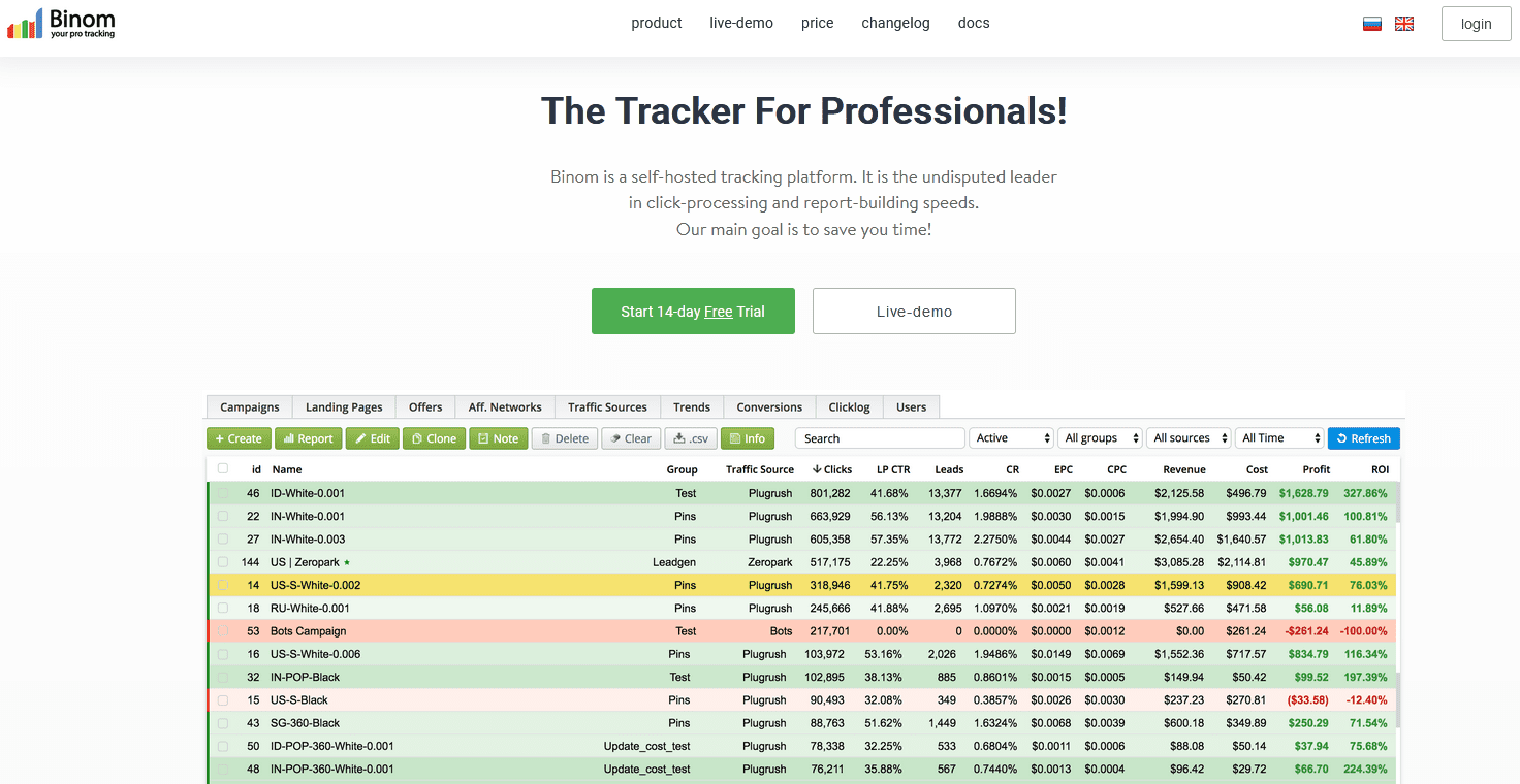 Binom​:​ ​​The ​Affiliate Tracking Platform