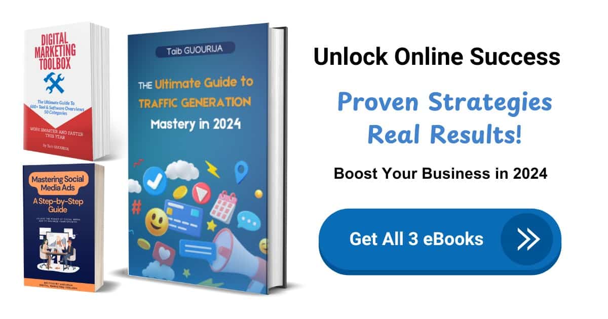 3 ebooks about Mastering traffic generation and social media ads and digital marketing toolbox