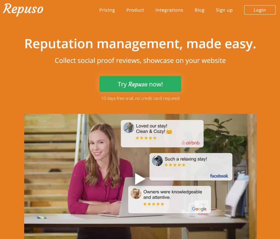 Repuso overview Repuso social Proof overview